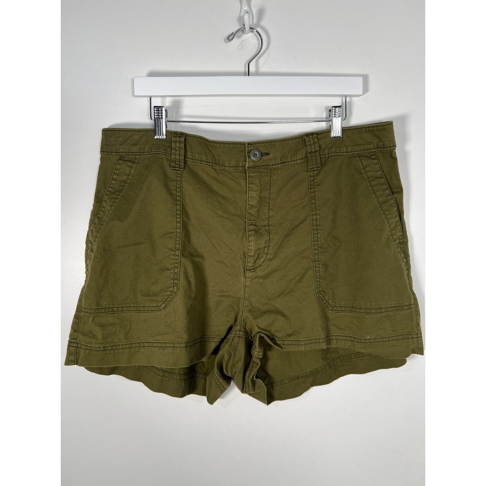 Old Navy OG Chino Olive Green Solid High Rise Shorts‎ Utility Casual XL